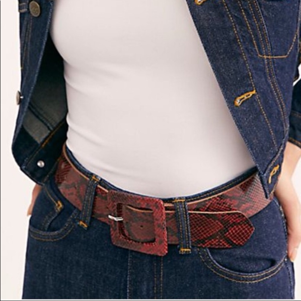 Free People Aston Snake Bite Belt
